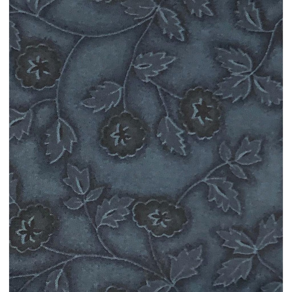 RJR Fabrics 2007 Sari Blue Gray Floral Fabric 19.5" x 18" Sewing Crafts